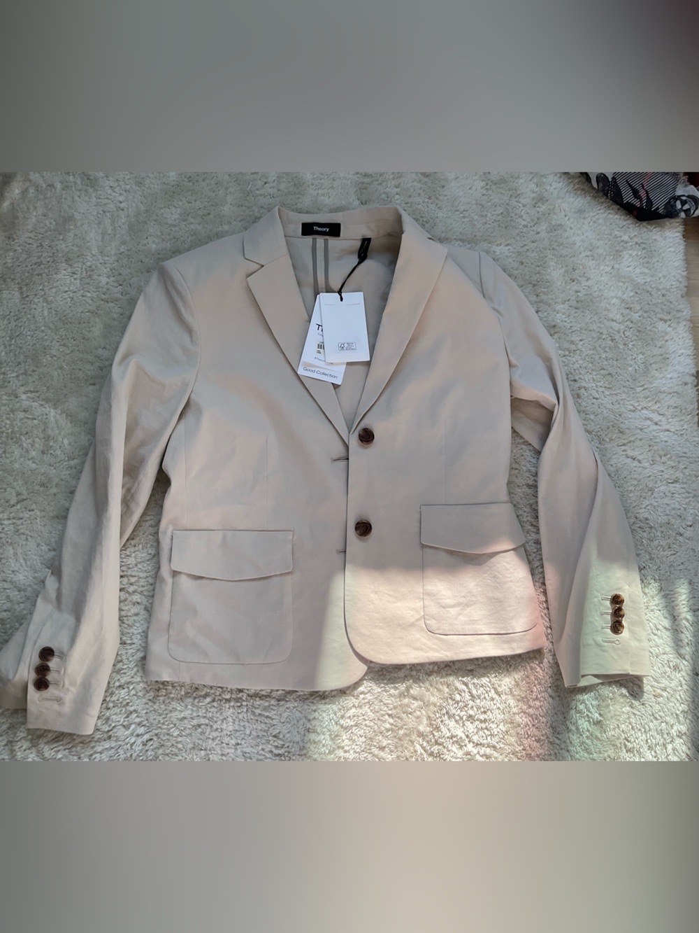 Theory Tailored Jacket in Light Beige